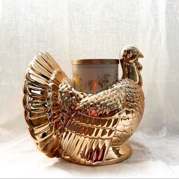 Bath & Body Works Other - Bath and Body Works Thanksgiving Golden Turkey candle pedestal